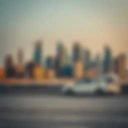 A stunning view of Jumeirah Beach Residence skyline with restaurants lining the beach.