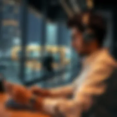 Job seeker navigating online platforms