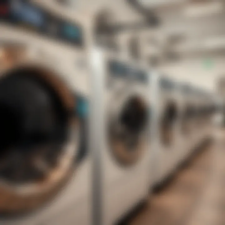 Advanced laundry technology showcased in a service center