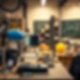 Dynamic workspace showcasing high-tech tools