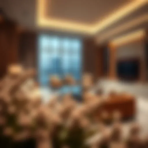 Luxurious Hotel Apartment Living Space Luxurious hotel apartment living room with modern decor