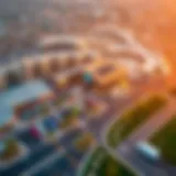 Aerial view of Mandi Motor City showcasing the automotive landscape