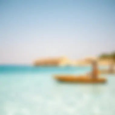 Close-up of crystal clear waters at Marjan Island Beach