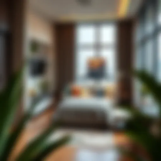 Modern studio living space in Karama