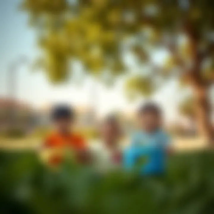 Children enjoying recreational activities at Mushrif Park