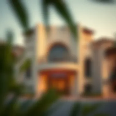 Exterior view of مطعم نابو showcasing its modern architecture