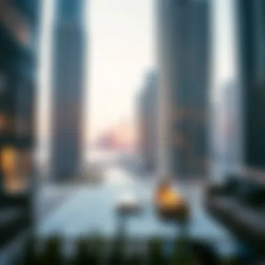 Architectural Design of Ocean Towers Architectural design blueprint of a modern ocean tower