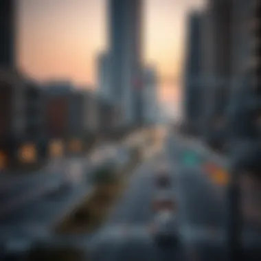 Urban planning representation in Dubai