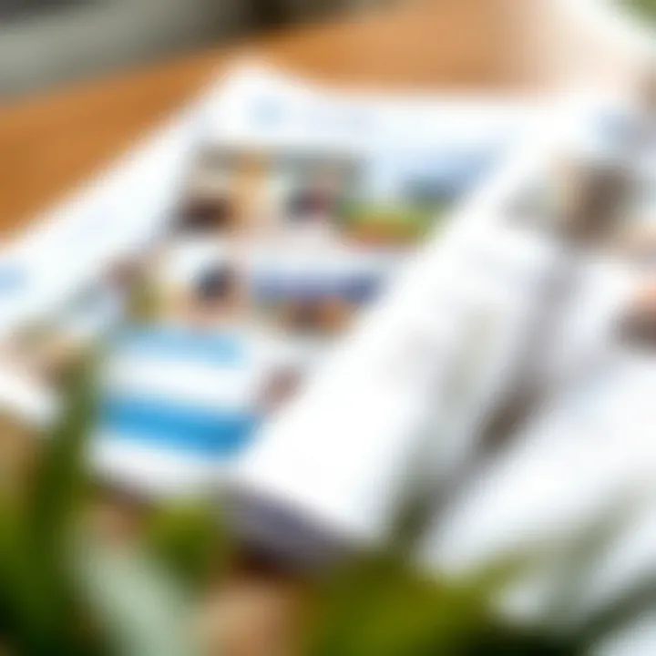 A close-up of enrollment forms and information brochures for prospective students in private schools.