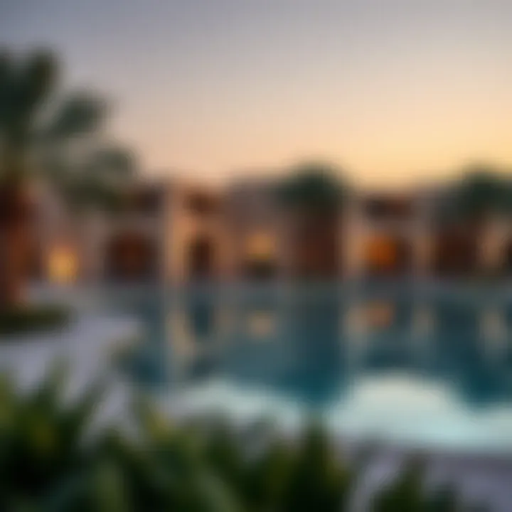 Serene desert resort showcasing traditional architecture and tranquil surroundings