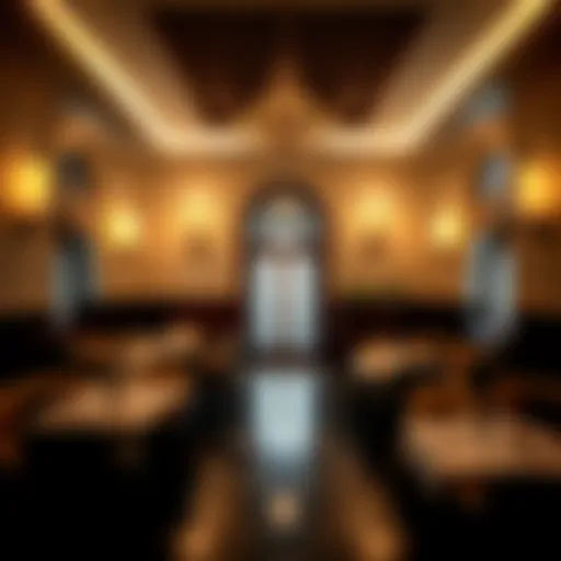 Interior design of مطعم تين السعديات showcasing its elegant ambiance