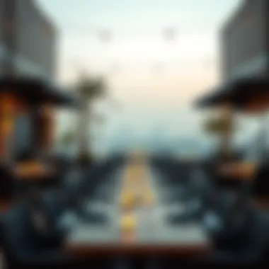 Captivating outdoor dining setup at مطعم تين السعديات with city views