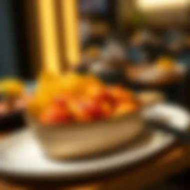 Close-up of a signature dish served at مطعم تين السعديات