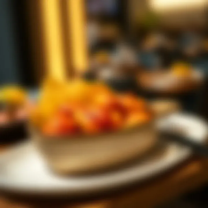 Close-up of a signature dish served at مطعم تين السعديات