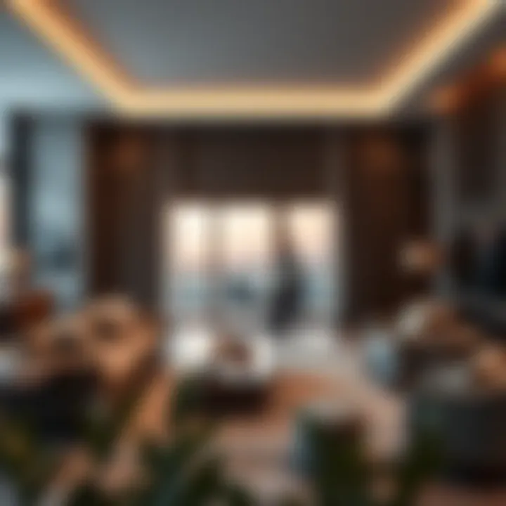 A stylish living area designed for expatriates in Dubai