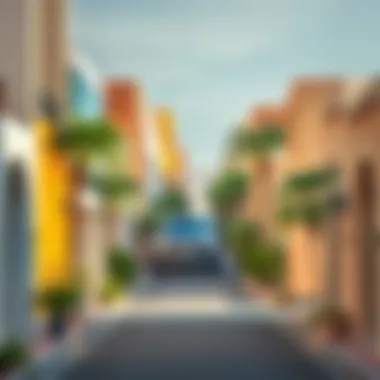 Vibrant street view of Al Quoz showcasing local architecture