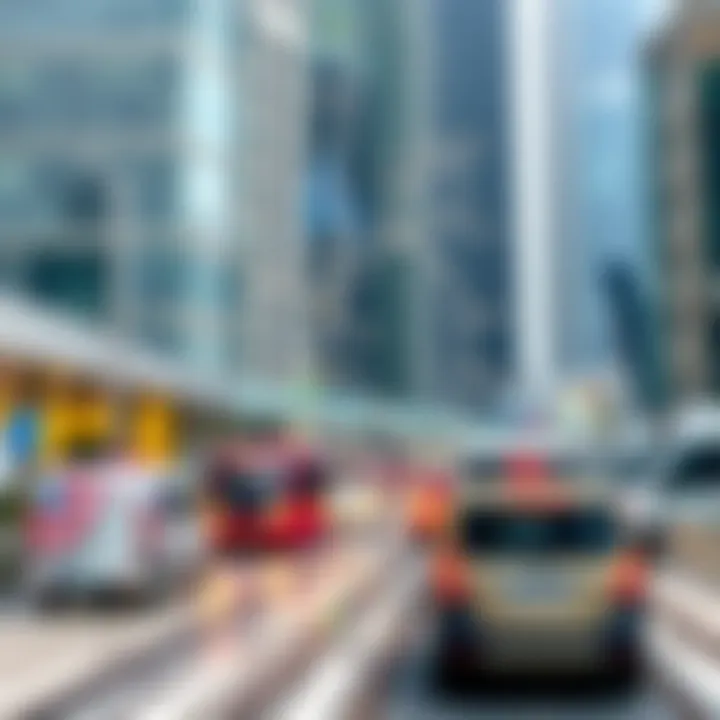 Map highlighting the transport connections near Dafza Metro