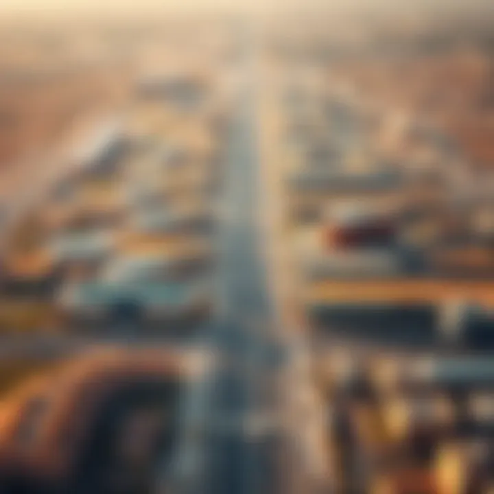 Aerial view of Safadi Motor City showcasing its architectural layout