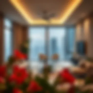 Modern Living: Interior of Residential Space in Saleh Bin Lahej Majan Building Interior shot showcasing modern residential space within the building