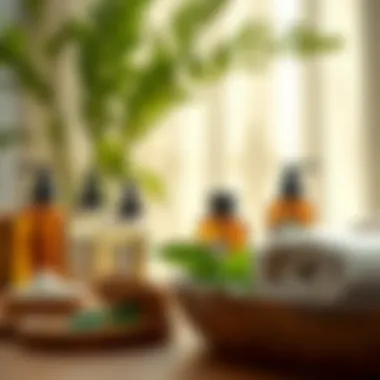 Natural wellness products used in spa treatments