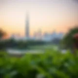 Stunning view of Shees Park amidst Dubai's skyline