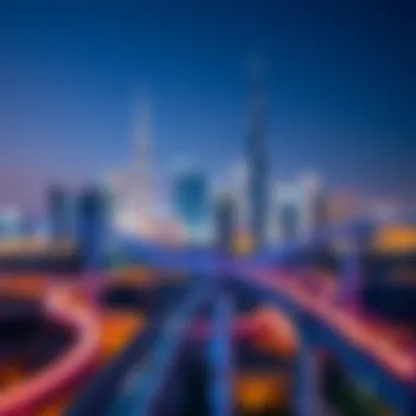 Dynamic skyline of Dubai featuring Sky Track as a highlight