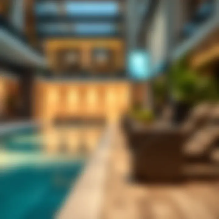 Luxury amenities offered at Sobha Ivory 2, featuring a modern pool and gym