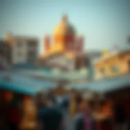 A panoramic view of Souk Naif showcasing its vibrant stalls and traditional architecture