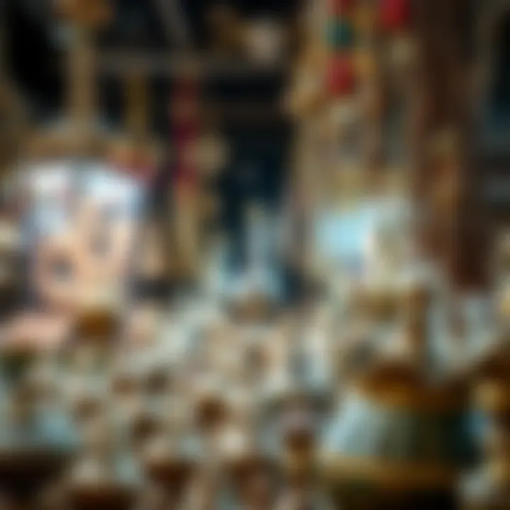A close-up of exquisite crafts and artifacts available in the souq