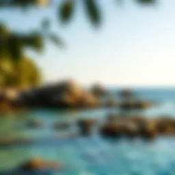 Serene beach landscape with clear water