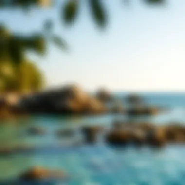 Serene beach landscape with clear water