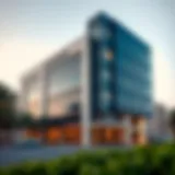 Stunning exterior view of the Al Futtaim Building showcasing its architectural elegance