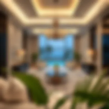 Exquisite Interior Design of Al Habtoor Villas Luxurious interiors of a villa highlighting exquisite design