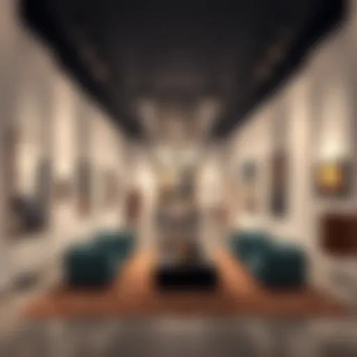 A stunning contemporary art installation in a Dubai gallery