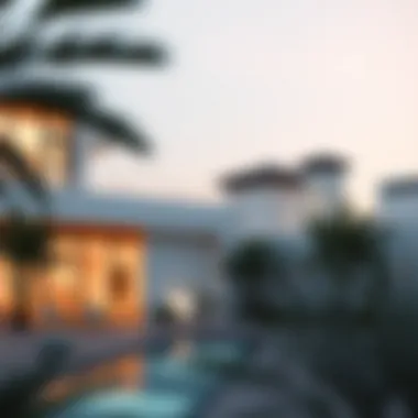 A modern artistic expression juxtaposed with traditional Emirati architecture