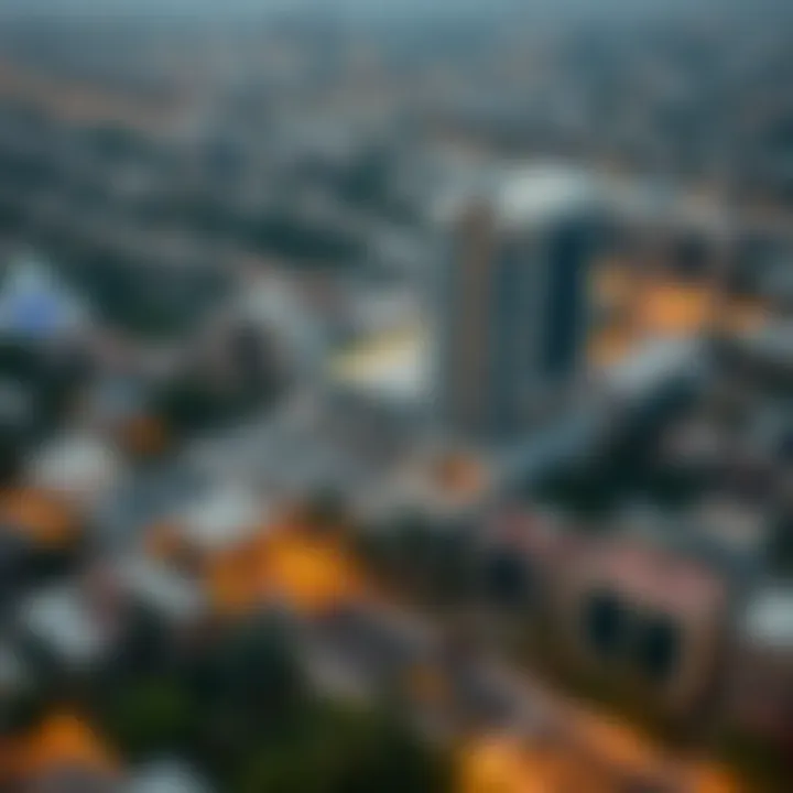 Aerial view of Mankhool highlighting the Badri Building's location