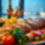 A beautifully arranged shawarma platter showcasing vibrant colors and fresh ingredients