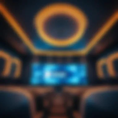 Interior of the cinema, highlighting the advanced screening technology