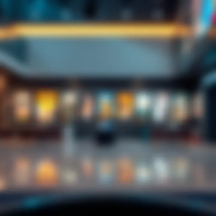 Vibrant movie posters displayed in the cinema lobby