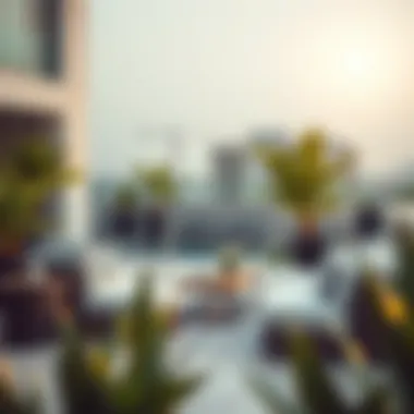 Elegant outdoor lounge area on a terrace