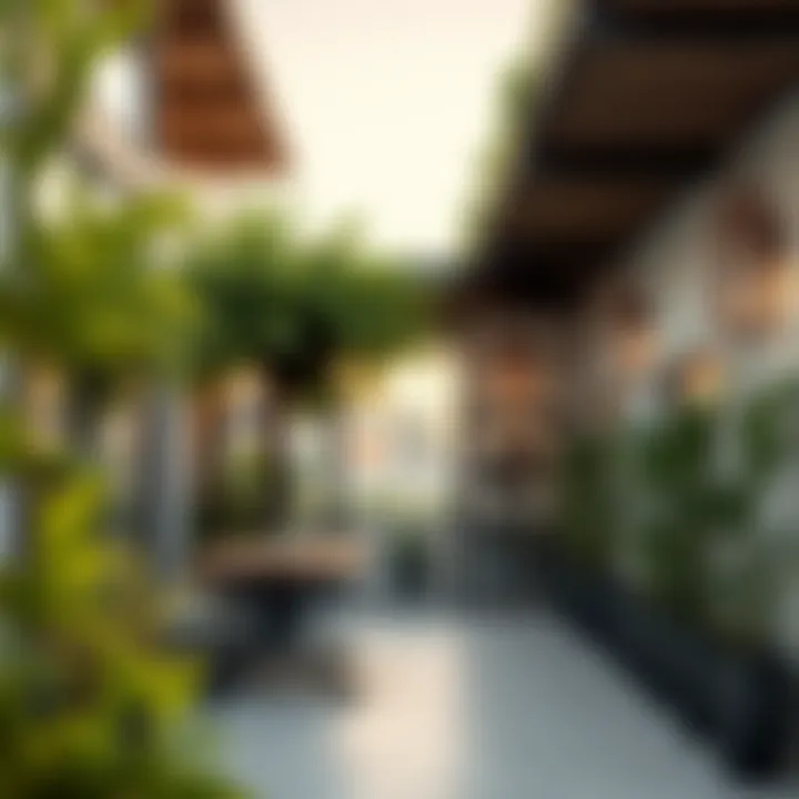 Terrace incorporating sustainable design elements