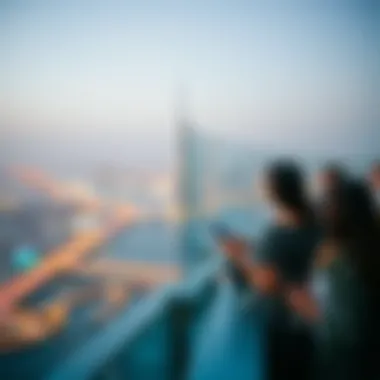 Visitors enjoying the view from Ain Dubai