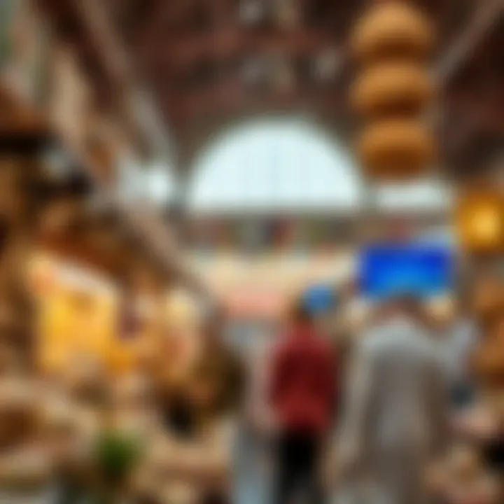 A lively atmosphere showcasing local artisans and their unique products.