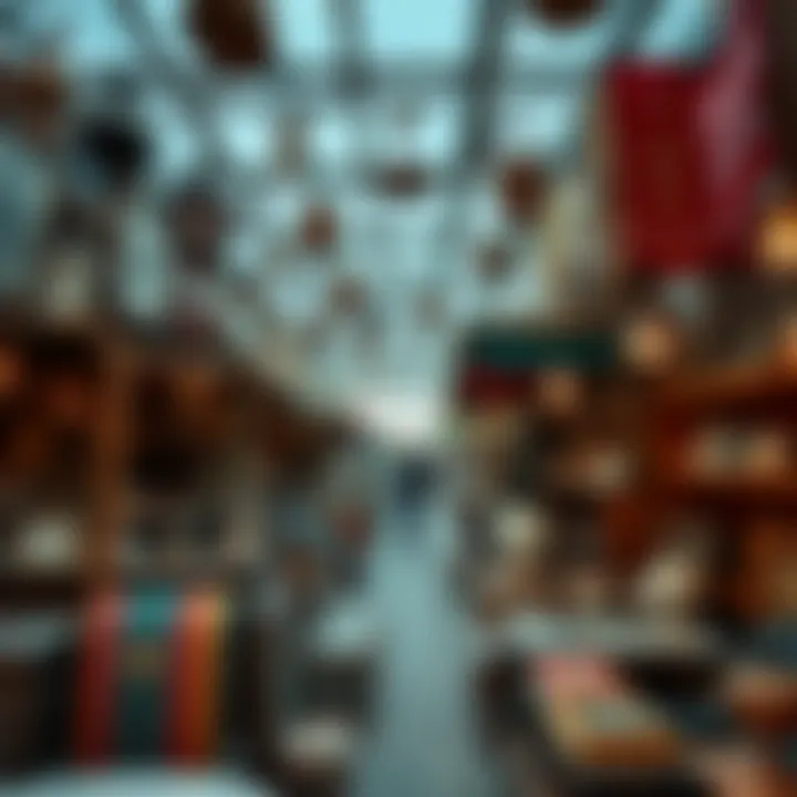 Stalls filled with vintage items and antiques in Dubai's marketplace.