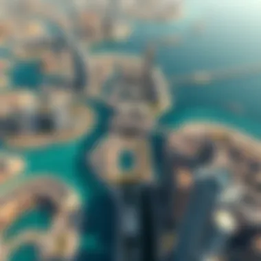 Aerial view of Dubai Water Canal showcasing its turquoise waters and surrounding developments