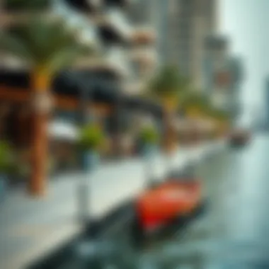 Vibrant waterfront lifestyle along Dubai Water Canal with dining and leisure spaces