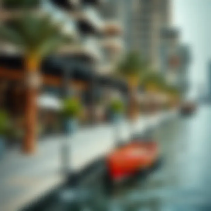 Vibrant waterfront lifestyle along Dubai Water Canal with dining and leisure spaces