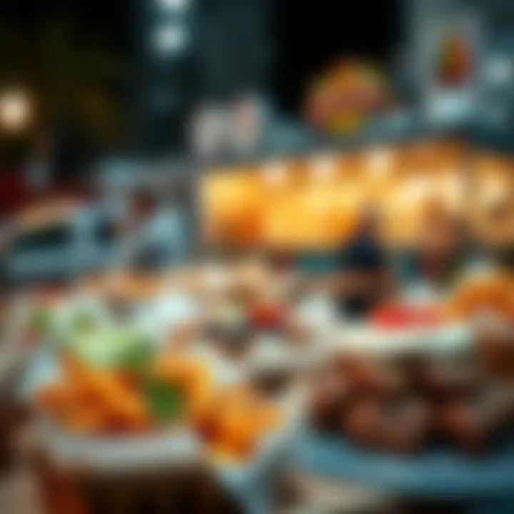 A close-up of unique dishes offered at Dubai's food trucks