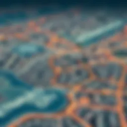 Detailed map highlighting the neighborhoods of International City