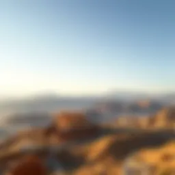 Panoramic view of Jebel Jais mountain range